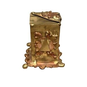 Mixed Metal Star Of David Tzedakah Box Charity Donation Jewish Tradition